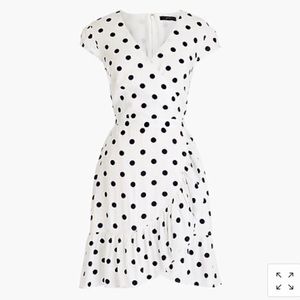 J.Crew Polka Dot Ruffle Dress, 0